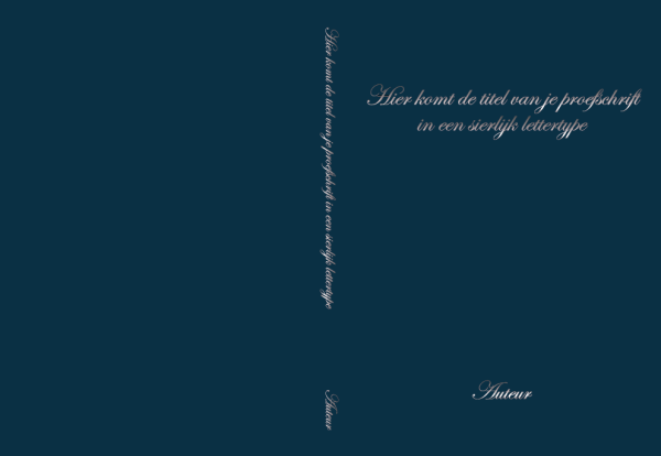 Example of a typographic cover design