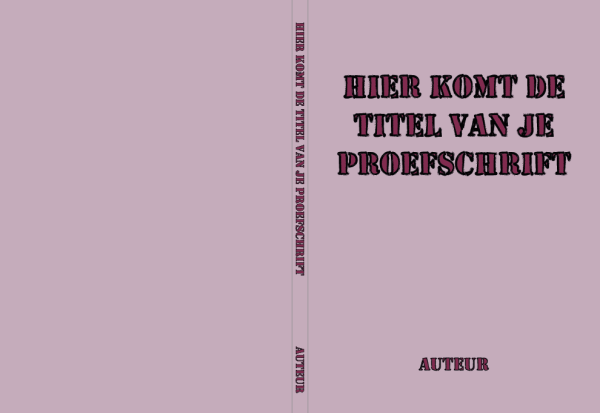 Example of a typographic cover design