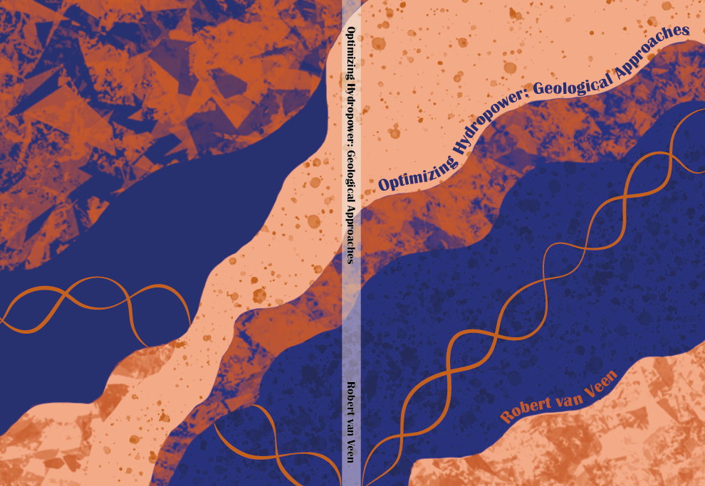 Afbeelding van een ontworpen proefschrift met omschrijving optimizing hydropower: geological approaches