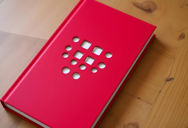 Voorbeeld van een omslag met stans techniek